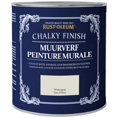 Rust-Oleum Chalky Finish Muurverf Wintergrijs 1 liter