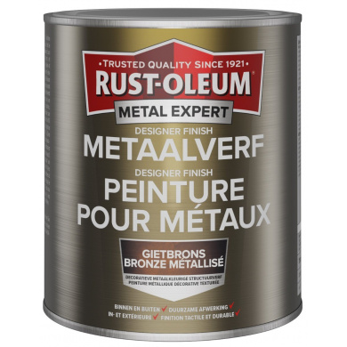 Rust-Oleum Metal Expert Designer Finish Metaal Verf Gietbrons 750ml