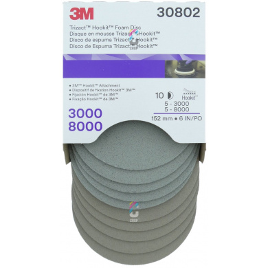 3M 30802 Trizact Schuurschijven KIT 150mm - 5x P3000 + 5x P8000