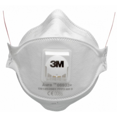 3M 06933 Aura Formed and Valved FFP3 Respirator with exhalation valve