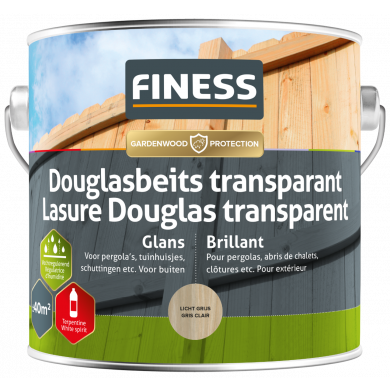 FINESS Douglasbeits Transparant Lichtgrijs - 2,5 liter