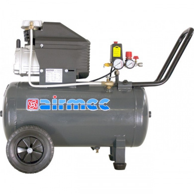 AIRMEC KA50200E Verrijdbare Oliegesmeerde zuigercompressor 200 ltr/min - 1,65 pk 