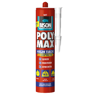 Bison Poly Max High Tack Express 440gram - Wit