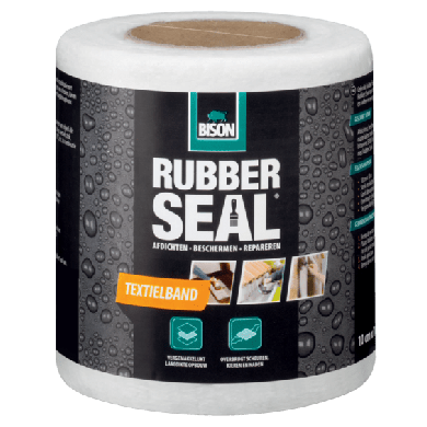 Bison Rubber Seal Textielband Rol 10cm x 10m