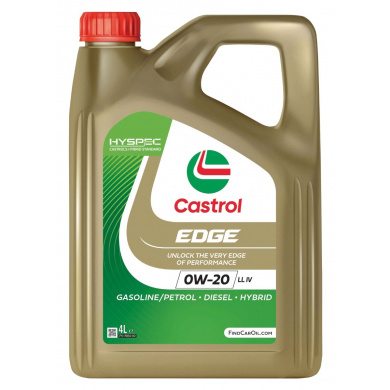 Castrol Edge - 0W-20 - Aceite de motor totalmente sintético y avanzado, 5  cuartos de galón