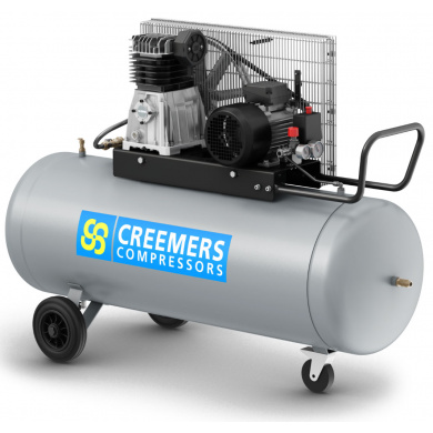CREEMERS 387-90 Mobiele Compressor 400 Volt - 90 liter - 10 bar