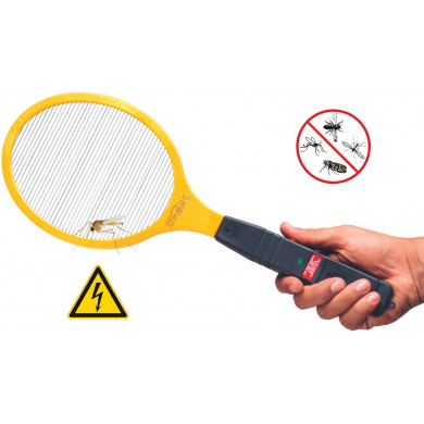 Electric Mosquito Zapper - Fly Swatter 1400 Volt with control light (incl. batteries)