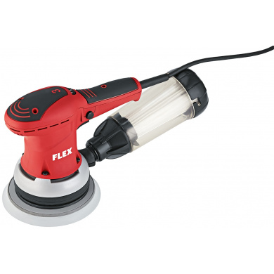FLEX ORE 150 Random Orbit Palm Sander 150mm with speed control, integrated dust extraction and microfilter cartridge with filter
