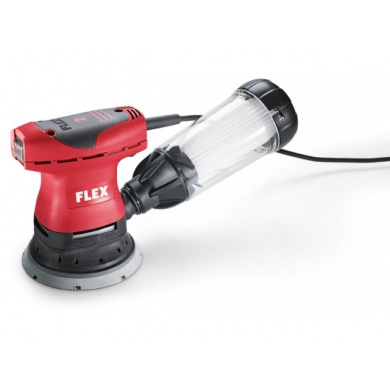 FLEX ORE 125-2 Random Mini Orbit Palm Sander 125mm with speed control, integrated dust extraction and microfilter cartridge with filter