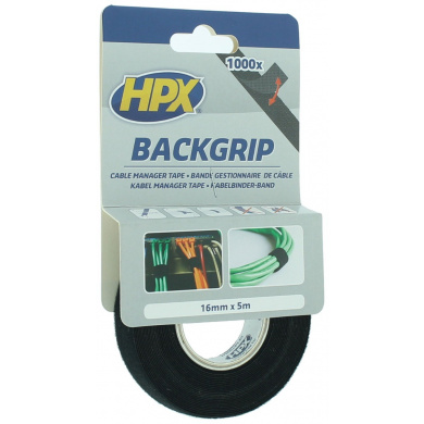 HPX Kabel Tape ZWART 16mm - 5 meter