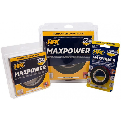 MAX POWER Double Sided Mounting Tape 25mm High Strength / 1,5 meter