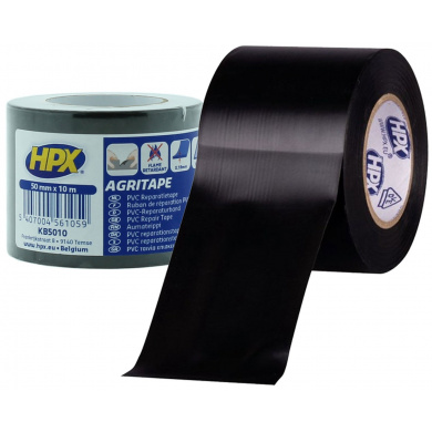 HPX PVC tape ZWART 50mm - 10 meter