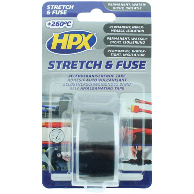 HPX Stretch & Fuse Isolatietape ZWART 25mm x 3 meter