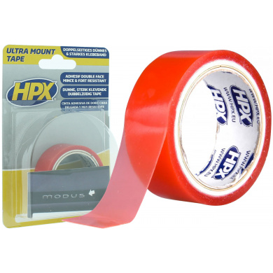 HPX Ultra Mount Dubbelzijdig Tape TRANSPARANT 19mm - 1,5 meter
