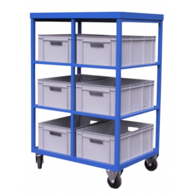 Warehouse Trolley for Metaclip Parts Bins Stand