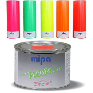 MIPA Neon Fluorescent 2K PU Semi Gloss Colour Made Daylight Paint - 0,5 litre
