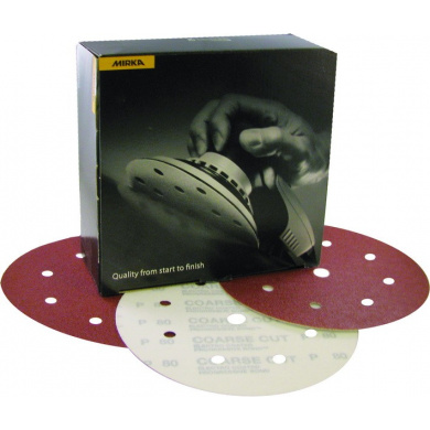 MIRKA FESTO Coarse Cut Sanding Discs with 9 Holes - 150mm, 50 pieces