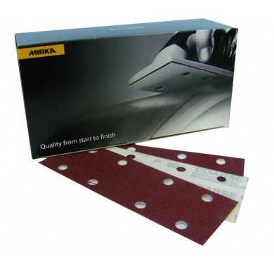 MIRKA Coarse Cut Sanding Sheets with 8 Holes - 70x198mm, 50 pieces