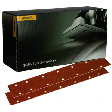 MIRKA Coarse Cut Sanding Sheets with 14 Holes - 70x420mm, 50 pieces