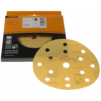 MIRKA GOLD Deco Sanding Discs with 17 Holes - 125mm, 10 pieces, Small Package