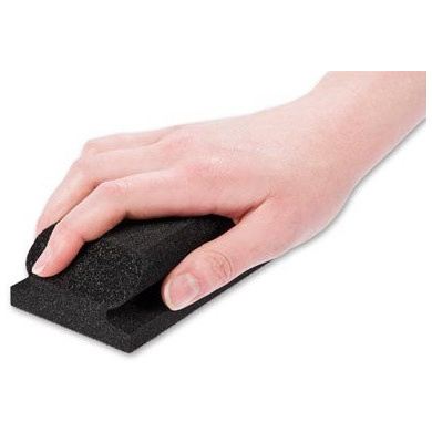MIRKA Handschleifblock 70x125mm aus Mosgummi mit Griffmulde
