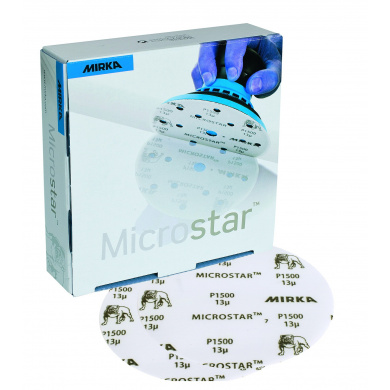 MIRKA MICROSTAR Sanding Discs without Holes - 77mm, 50 pieces