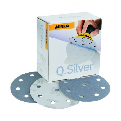 MIRKA Q-SILVER FESTO Sanding Discs with 9 Holes - 125mm, 100 pieces