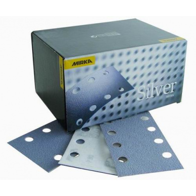 MIRKA Q-SILVER Sanding Sheets with 8 Holes - 70x125mm, 100 pieces
