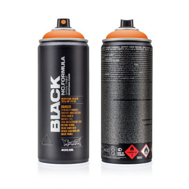 Montana BLACK P2000 Power Orange Spray paint 400ml