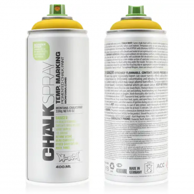 Montana CHALK - Chalk paint YELLOW spray can 400ml