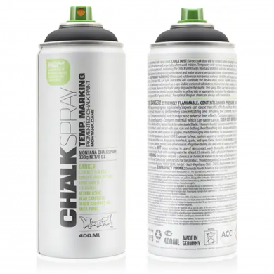 Montana CHALK - Chalk paint BLACK spray can 400ml