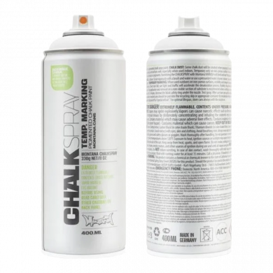 Montana CHALK - Chalk paint WHITE spray can 400ml