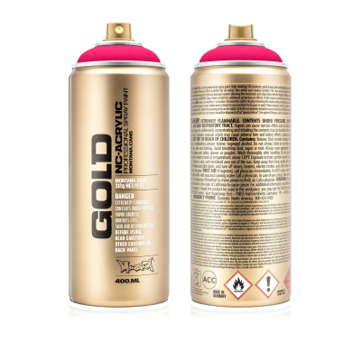 Montana GOLD Fluorescent Paint PINK spray can 400ml