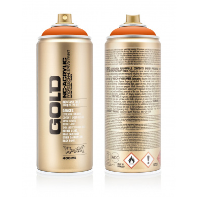 Montana GOLD G2080 Pure Orange Spray paint 400ml