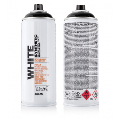 Montana WHITE 9000 Black Spray Can 400ml
