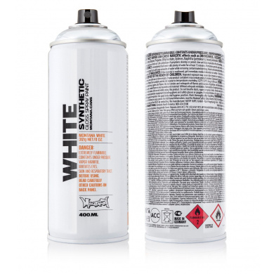 Montana WHITE Silver Spray Can 400ml