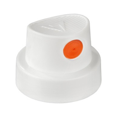 MONTANA Fat Spraycap No 14 - White/Orange, 10 pieces