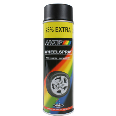 MoTip Wheel Spray Paint BLACK MATT - 500ml