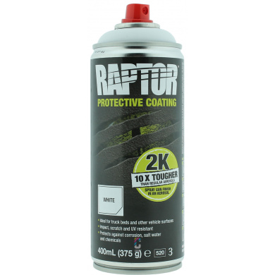 Raptor Liner White 2K Bedliner Coating - 400ml spray can