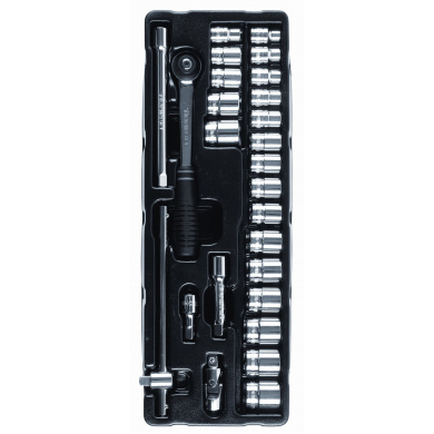 RONIN Standard Socket set and Accessories Kit - 3/8", 26-pieces, inlay
