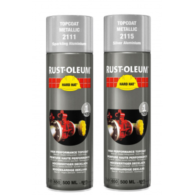 Rust-Oleum Aluminium Metallic Topcoat in 500ml aerosol