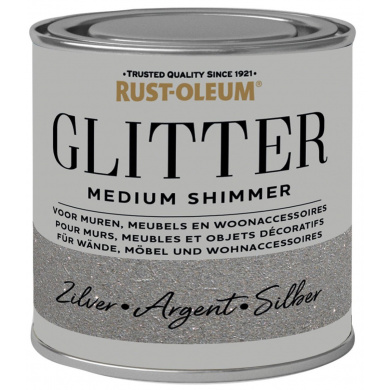 Rust-Oleum Glitterverf Medium Shimmer Zilver 250ml