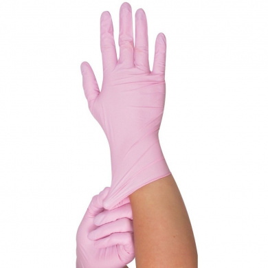 Soft Nitrile Gloves - Pink, 100 pieces