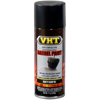 VHT Barrel Paint aerosol - Pintura de cilindros Negro satinado - 400ml