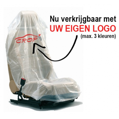 rust Het is goedkoop snorkel Plastic Bekledingshoezen & Stoelhoezen met EIGEN LOGO bedrukt / 250 stuks  op rol - CROP
