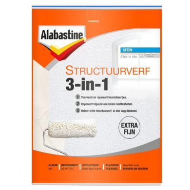 Alabastine Structuurverf 3 in 1 - 5 liter