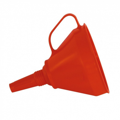 Funnel Ø 160mm with strainer, straight outlet and handle