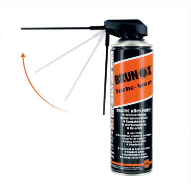 BRUNOX Turbo Spray Roestoplosser & Multifunctionele Spray met Turboline en 2-W-Click Sproeikop 400ml