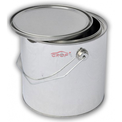 Empty Paint-Can with Handle and Lid - 2.5 liter, Blank