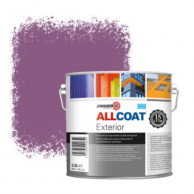 Zinsser Allcoat Exterior Wall Paint RAL 4001 Roodlila - 2,5 liter
